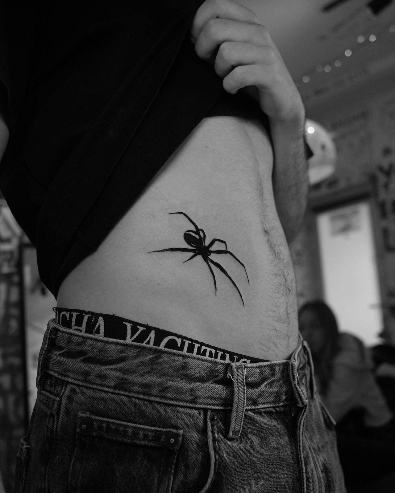 Simple but lethal, minimal — full shading tattoo on the hip by Bobby, STUDIO MIBO